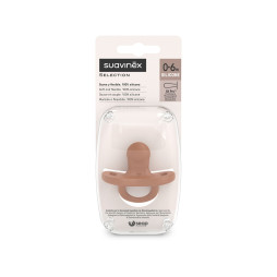 Фізіологічна силіконова пустушка Suavinex Colour Essence, коричневий, 0-6 місяців (308094)