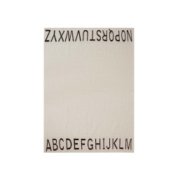 В'язаний плед ABC - Natural/Black, 100x120 см, Lorena Canals, BLC-ABC-NAT