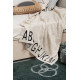 В'язаний плед ABC - Natural/Black, 100x120 см, Lorena Canals, BLC-ABC-NAT в дитячу кімнату