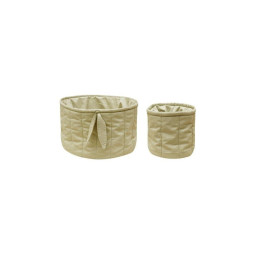 Кошик Set of two quilted baskets - Bambie Olive, Set of 2: Ø 30x20 см Ø 15x15 см, Lorena Canals, BSK-BAM-OLV