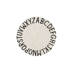 Килим Lorena Canals Round ABC Natural Negro Ø150 см, C-ABC-NBK
