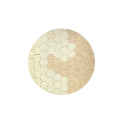 Килим бавовняний круглий Ø 140, Honeycomb golden, Plaster Miodu, Planet Bee, Lorena Canals, C-COMB-GLD