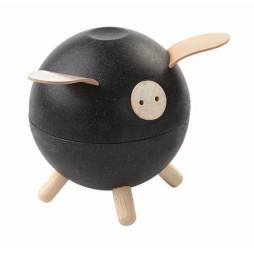 Свинка-скарбничка, чорна PlanToys, арт. 8613