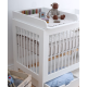 Кроватка Pinio Basic 120x60 см для новорожденного, трансформер, белый, (0-3 года)