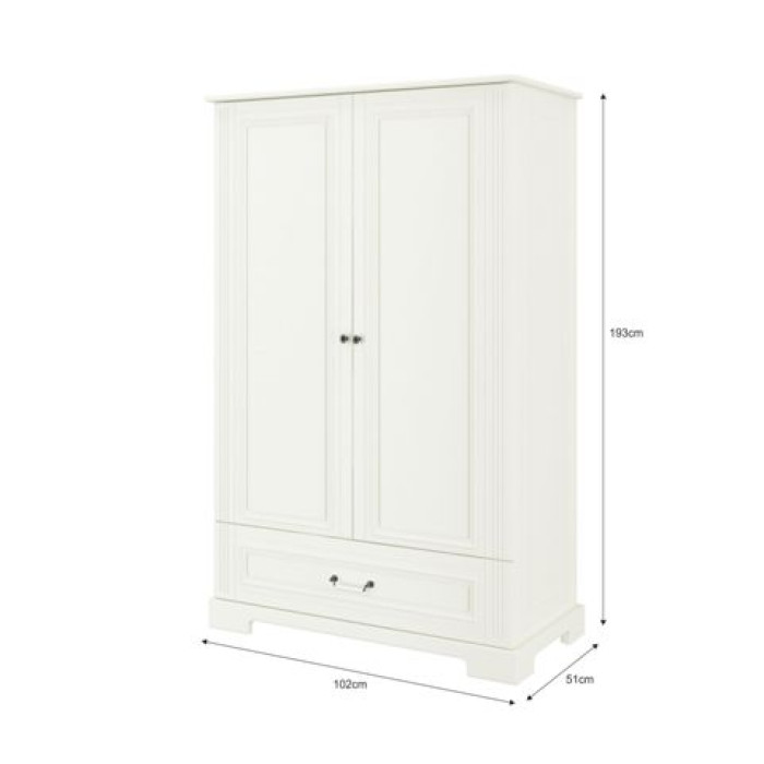 Шкаф для одежды Bellamy Ines White (высокий -193,6 см) в детскую комнату