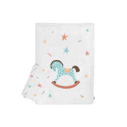 Комплект детского постельного белья в кроватку Rocking Horse Blue Baby, (0-12 месяцев)