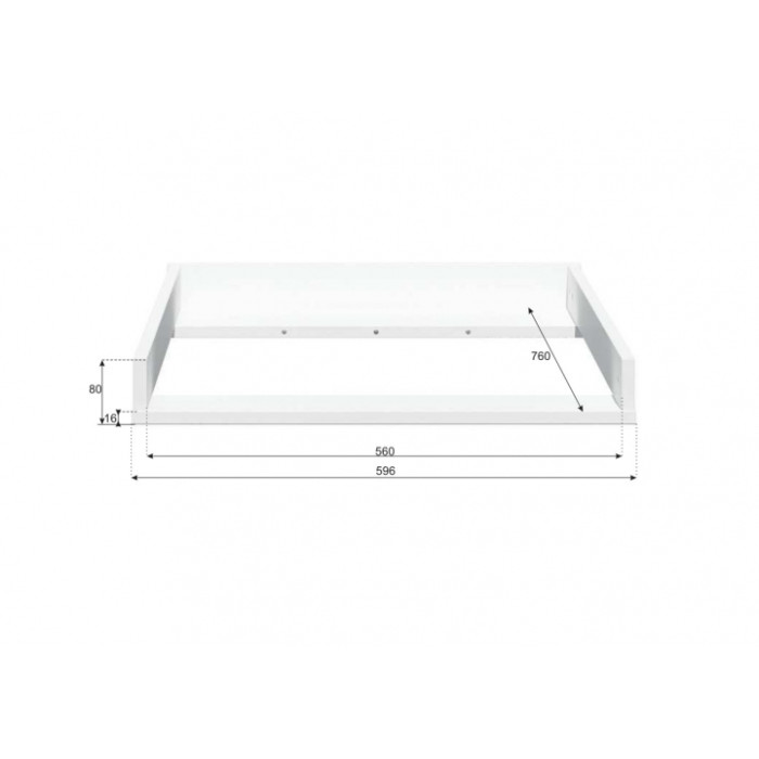 Накладний пеленатор для комодів Bellamy Lotta White, білий