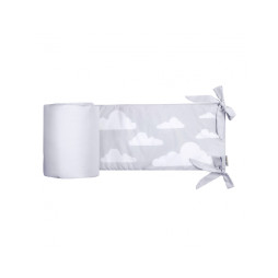 Защитный бортик бампер в кроватку Silver Clouds, стеганый, для кроваток 60x120/70x140 см