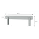 Защитный борт для подростковой кровати Ines Grey 200x90 см, арт. 11103196 