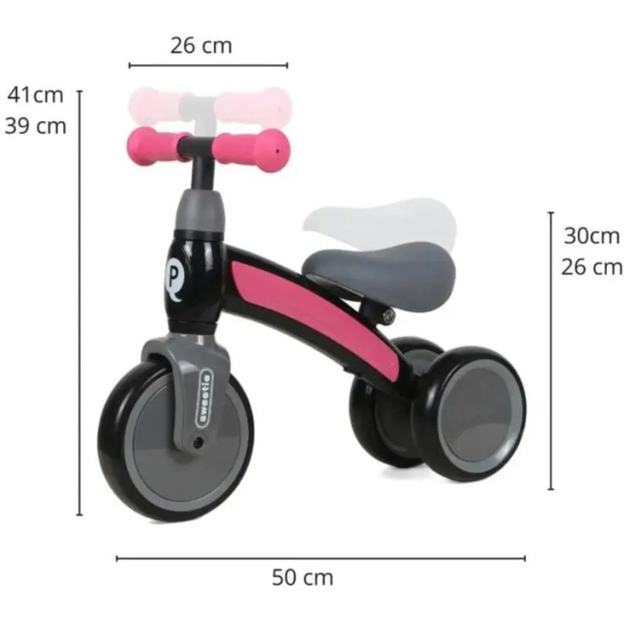 Біговел дитячий Qplay Sweetie Pink (B-401SweetiePink)