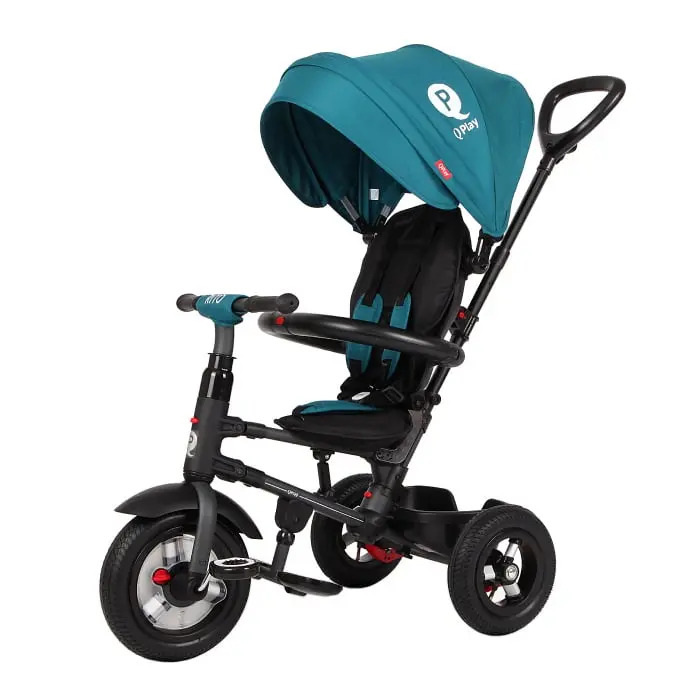 Дитячий складаний триколісний велосипед Qplay Rito Rubber Green, зелений (S380-2GreenRubber), купить в KIOSK для МАМ, Киев