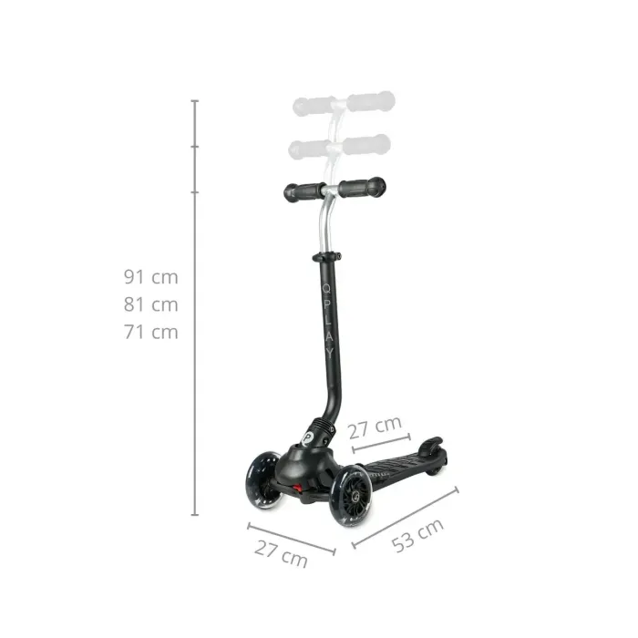 Самокат трехколесный детский Qplay Sema Pro 5 в 1 Black (ST-004SemaProBlack)