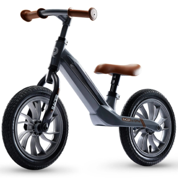 Біговел дитячий Qplay Racer із надувними колесами, чорно-коричневий (B-300BlackBrown), купить в KIOSK для МАМ, Киев