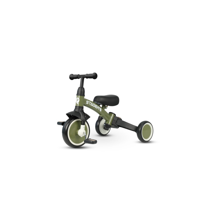 Велосипед з ручкою - біговел Stager 3 в1 Dark Green, Qplay, T80STAGERDarkGreen
