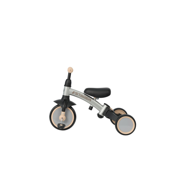 Велосипед з ручкою - біговел Stager 3 в1 Silver, Qplay, T80STAGERSilver