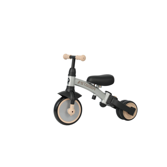 Велосипед з ручкою - біговел Stager 3 в1 Silver, Qplay, T80STAGERSilver