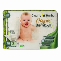 Підгузки Clearly Herbal Bamboo, розмір 3 (5,5-8 кг), 28 шт.