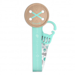 Клипса для пустышки с атласной лентой, "Memories - истории малышей" / мятная, арт. 307233