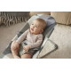 BabyBjorn - Крісло-шезлонг Bouncer Bliss Cotton, Khaki/Green Print, арт. 7317680060396, від 0 до 18 місяців, подарунок для новонароджених
