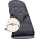 BabyBjorn - Крісло-шезлонг Bouncer Bliss Mesh, Anthracite (антрацит) + Іграшка Googly Eyes Pastels, арт. 7317686060130, купить в KIOSK для МАМ, Киев