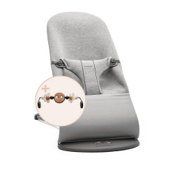 Крісло-шезлонг BabyBjorn Bouncer Bliss 3D Jersey, Light Grey (світло-сірий) + Іграшка Googly Eyes, арт. 7317686060291