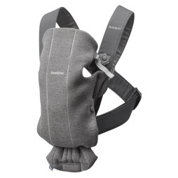 BabyBjorn - Кенгуру-рюкзак Baby Carrier Mini 3D Jersey, Dark Grey (темно-сірий), арт. 7317680210845