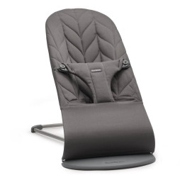 BabyBjorn - Крісло-шезлонг Bouncer Bliss Cotton Petal Quilt, Antracyt (антрацит), арт. 7317680061263