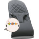 BabyBjorn - Крісло-шезлонг Bouncer Bliss Cotton, Anthracite (антрацит) + Іграшка Googly Eyes, арт. 7317686060215, купить в KIOSK для МАМ, Киев