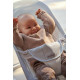BabyBjorn - Крісло-шезлонг Bouncer Balance Soft Mesh, Silver/White (світло-сіра рама), арт. 7317680051295 