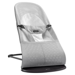 BabyBjorn - Крісло-шезлонг Bouncer Balance Soft Mesh, Silver/White (срібло/білий), арт. 7317680050298