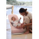 BabyBjorn - Крісло-шезлонг Bouncer Balance Soft Cotton/Jersey, Light Pink/Grey (світло-сіра рама), арт. 7317680051899 