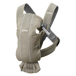 BabyBjorn - Рюкзак-кенгуру Baby Carrier 3D Mesh, Grey Beige (сіро-бежевий), арт. 7317680210029