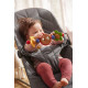 BabyBjorn - Крісло-шезлонг Bouncer Bliss Cotton Petal Quilt, Antracyt (антрацит) + Іграшка Googly Eyes, арт. 7317686060260 