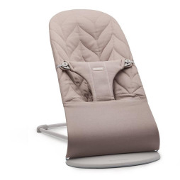 BabyBjorn - Крісло-шезлонг Bouncer Bliss Cotton Petal Quilt, Sand Gray (сіро-бежевий), арт. 7317680061171