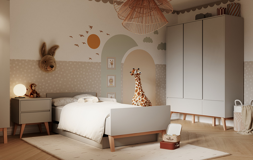 Колекція дитячих меблів Swing Grey від Pinio