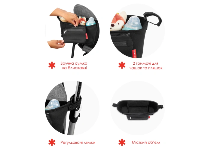 Органайзер для коляски Skip Hop - Black – офіційно в Україні | Фіскальний чек та гарантія KIDSLINE-32 - зображення