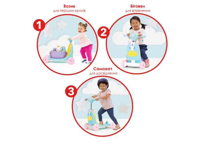 Каталка-самокат SKIP HOP Єдиноріг – офіційно в Україні | Фіскальний чек та гарантія KIDSLINE-38 - зображення