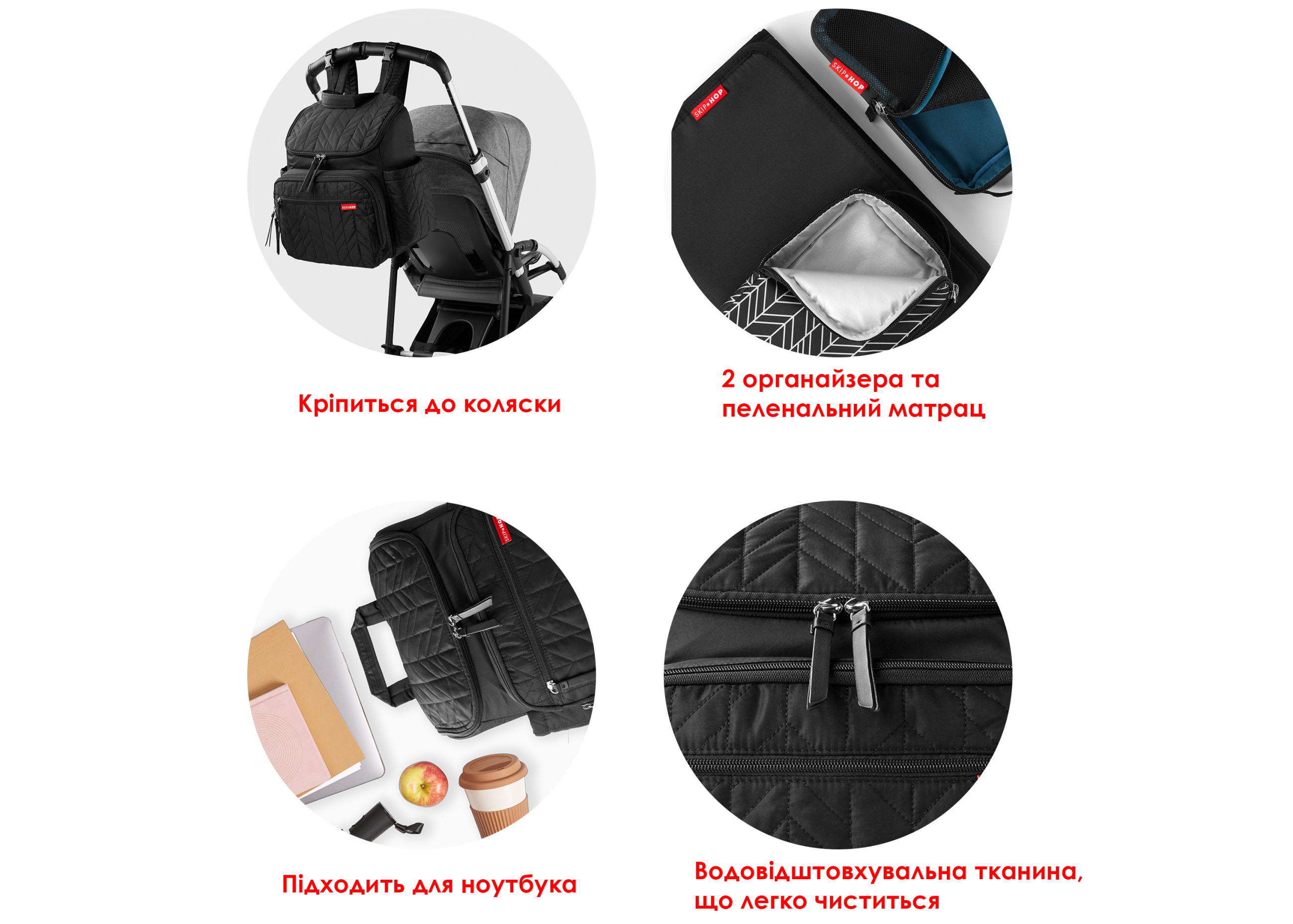 Рюкзак для мамы Skip Hop Forma - Black | KIDSLINE-41 - зображення