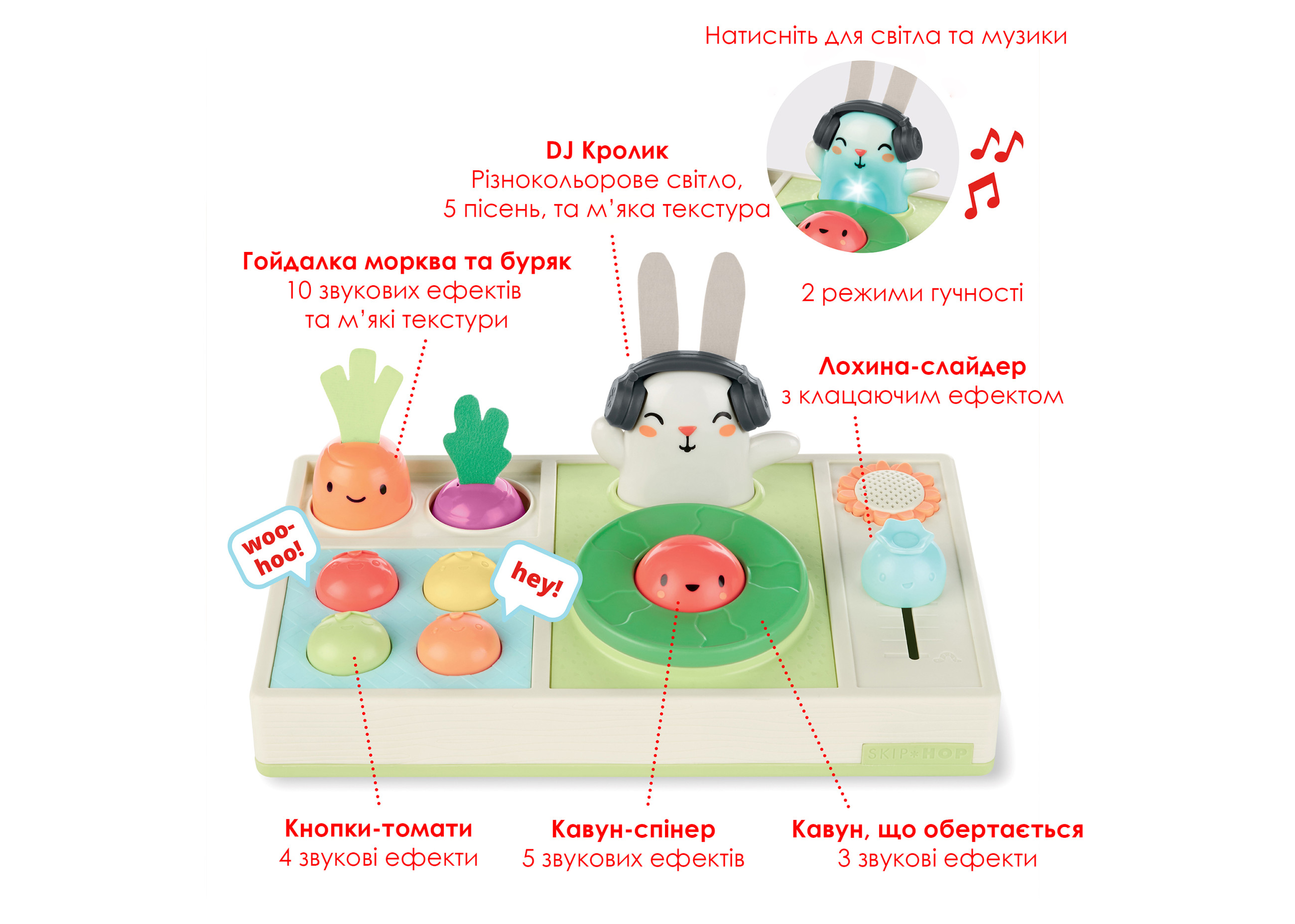 Дитячий DJ-набір Skip Hop Фрукти та овочі | KIDSLINE-31 - зображення